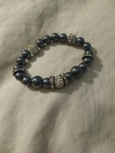 Hematite bracelet with some sparkle